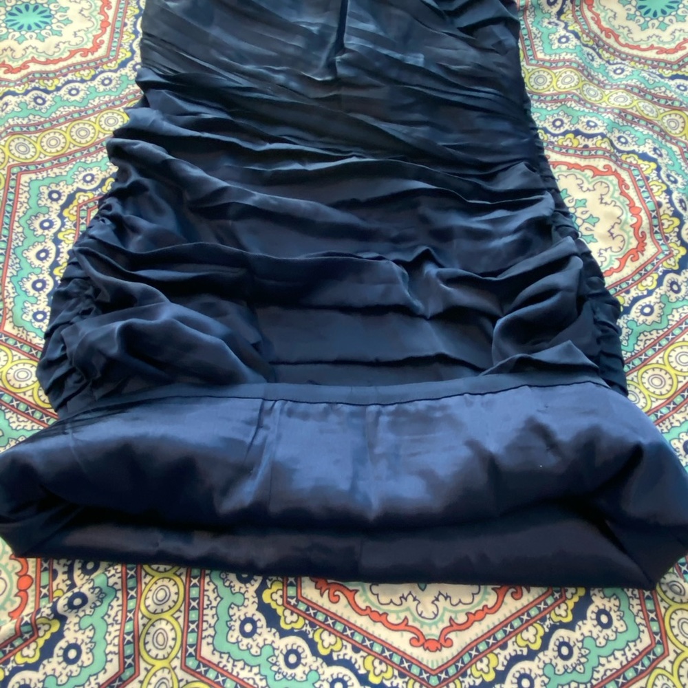 Blue Ruched EXPRESS Dress - Picture 5 of 7